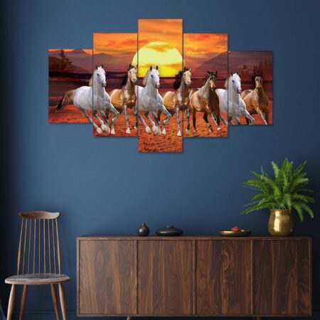 Horse Set of Five 3D art