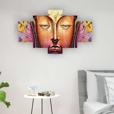 Buddha Set of Five 3D Art