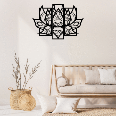 MDF WALL LOTUS FLOWER ART