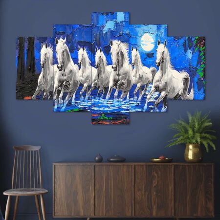 Horse Set of Five 3D Framed Paintings