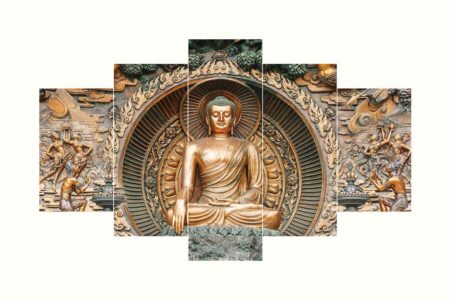 Buddha Set of Five 3D Framed